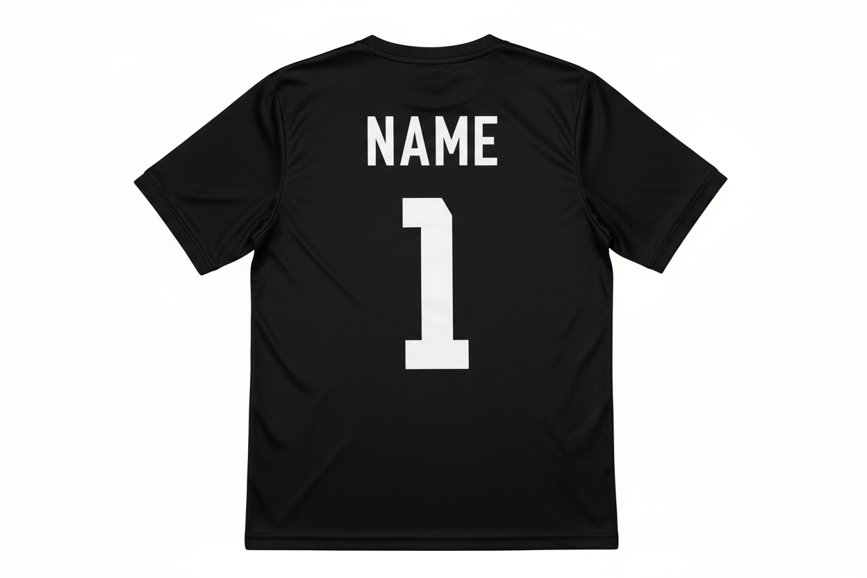 make soccer jersey with the number 1 and evryhting left the same 